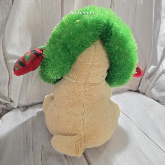 Goffa Christmas Brown Dog Plush Animated Christmas Toy Rockin Tree 11 Inch - Picture 8 of 9